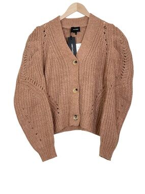 Driftwood Emmie Sweater Cardigan In Dusty Rose Size Small